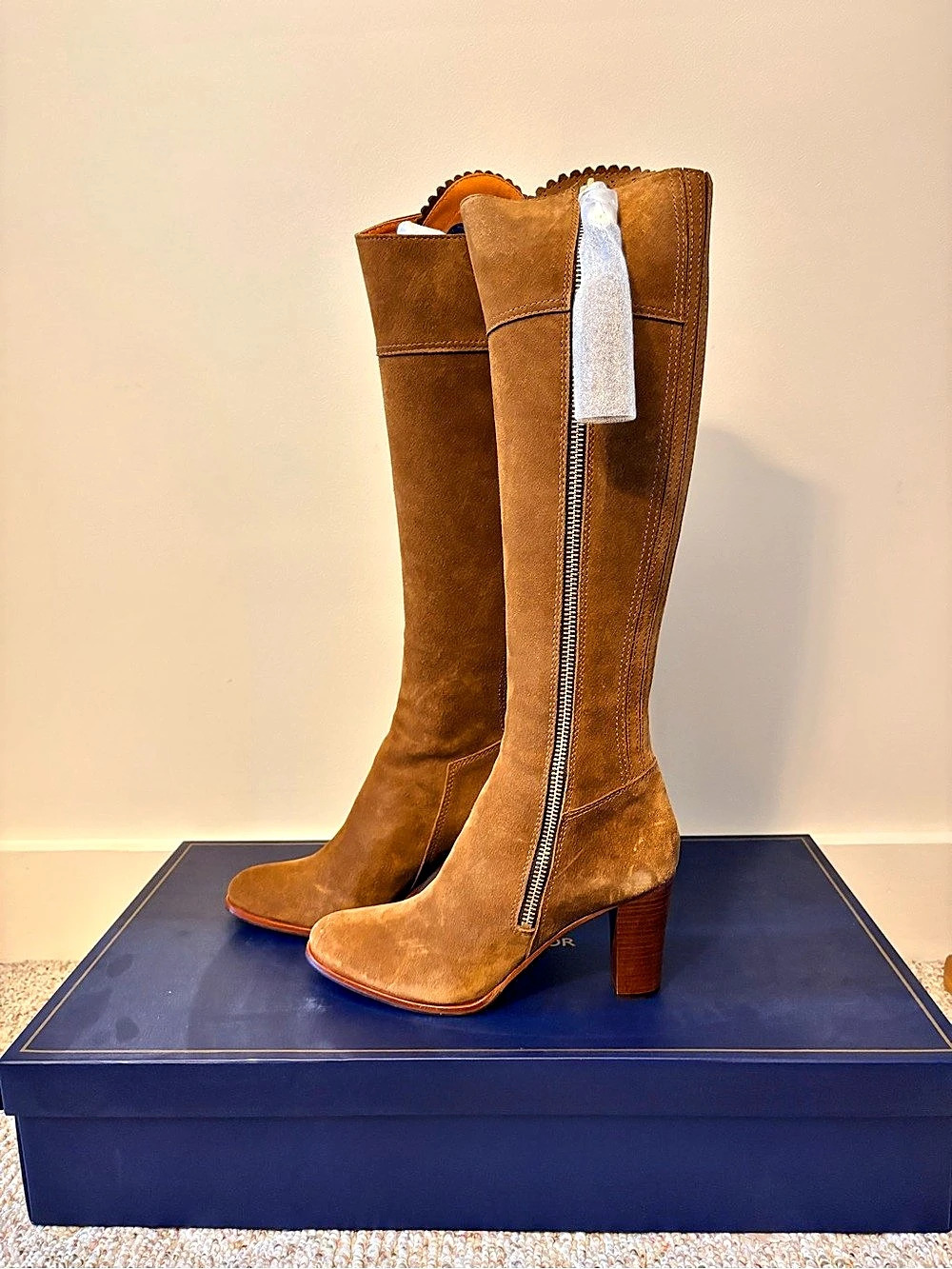Fairfax & Favor Heeled Regina Tan-Brown Over-the-Knee Boots